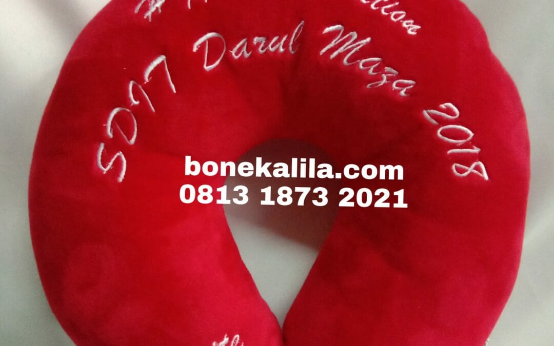 jual souvenir bantal leher